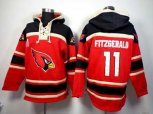 Arizona Cardinals #11 larry fitzgerald black-red[pullover hooded sweatshirt]