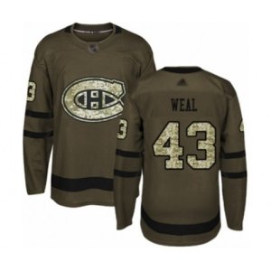 Montreal Canadiens #43 Jordan Weal Authentic Green Salute to Service Hockey Jersey