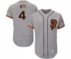 San Francisco Giants #4 Mel Ott Grey Alternate Flex Base Authentic Collection Baseball Jersey