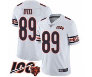 Chicago Bears #89 Mike Ditka White Vapor Untouchable Limited Player 100th Season Football Jersey