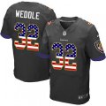 Baltimore Ravens #32 Eric Weddle Elite Black Alternate USA Flag Fashion NFL Jersey