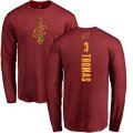 Cleveland Cavaliers #3 George Hill Maroon Backer Long Sleeve T-Shirt