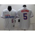 Atlanta Braves #5 Freddie Freeman White City Player Jersey