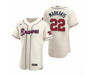 Atlanta Braves #22 Nick Markakis Nike Cream Authentic 2020 Alternate Jersey