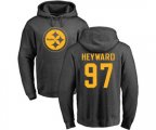 Pittsburgh Steelers #97 Cameron Heyward Ash One Color Pullover Hoodie