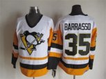 Pittsburgh Penguins #35 Tom Barrasso Throwback white-yellow jerseys