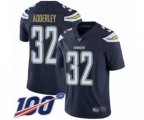 Los Angeles Chargers #32 Nasir Adderley Navy Blue Team Color Vapor Untouchable Limited Player 100th Season Football Jersey