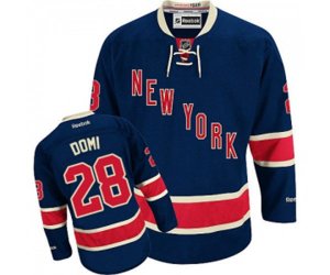 Reebok New York Rangers #28 Tie Domi Authentic Navy Blue Third NHL Jersey