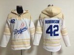 MLB Los Angeles Dodgers #42 robinson white[pullover hooded sweatshirt]