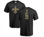 New Orleans Saints #3 Wil Lutz Black Backer T-Shirt