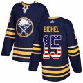 Buffalo Sabres #15 Jack Eichel Authentic Navy Blue USA Flag Fashion NHL Jersey