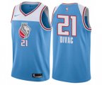 Sacramento Kings #21 Vlade Divac Swingman Blue NBA Jersey - City Edition