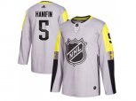 Carolina Hurricanes #5 Noah Hanifin Gray 2018 All-Star Metro Division Authentic Stitched NHL Jersey
