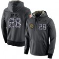 Pittsburgh Steelers #28 Sean Davis Stitched Black Anthracite Salute to Service Player Performance Hoodie