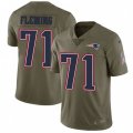 New England Patriots #71 Cameron Fleming Limited Olive 2017 Salute to Service NFL Jersey