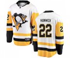 Pittsburgh Penguins #22 Matt Hunwick Fanatics Branded White Away Breakaway NHL Jersey