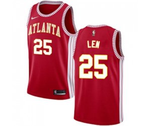 Atlanta Hawks #25 Alex Len Authentic Red Basketball Jersey Statement Edition