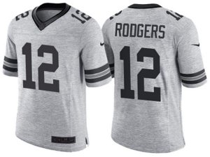 Green Bay Packers #12 Aaron Rodgers 2016 Gridiron Gray II NFL Limited Jersey