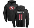 San Francisco 49ers #11 Marquise Goodwin Black Name & Number Logo Pullover Hoodie