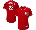 Cincinnati Reds #22 Derek Dietrich Red Alternate Flex Base Authentic Collection Baseball Jersey