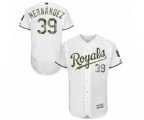 Kansas City Royals Arnaldo Hernandez Authentic White 2016 Memorial Day Fashion Flex Base Baseball Player Jersey
