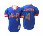 New York Mets #4 Lenny Dykstra Authentic Blue 1983 Throwback Baseball Jersey