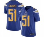 Los Angeles Chargers #51 Kyle Emanuel Limited Electric Blue Rush Vapor Untouchable Football Jersey