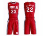 Philadelphia 76ers #22 Wilson Chandler Swingman Red Basketball Suit Jersey Statement Edition