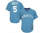Kansas City Royals #5 George Brett Replica Light Blue Cooperstown MLB Jersey