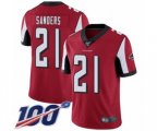 Atlanta Falcons #21 Deion Sanders Red Team Color Vapor Untouchable Limited Player 100th Season Football Jersey