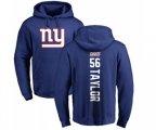 New York Giants #56 Lawrence Taylor Royal Blue Backer Pullover Hoodie