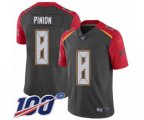 Tampa Bay Buccaneers #8 Bradley Pinion Limited Gray Inverted Legend 100th Season Football Jersey