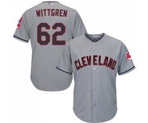 Cleveland Indians #62 Nick Wittgren Replica Grey Road Cool Base Baseball Jersey