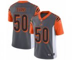 Cincinnati Bengals #50 Jordan Evans Limited Silver Inverted Legend Football Jersey