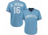 Kansas City Royals #16 Bo Jackson Authentic Light Blue Cooperstown MLB Jersey