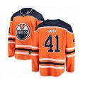 Edmonton Oilers #41 Mike Smith Authentic Orange Home Fanatics Branded Breakaway Hockey Jersey