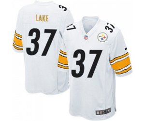 Pittsburgh Steelers #37 Carnell Lake Game White Football Jersey
