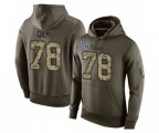 Tennessee Titans #78 Curley Culp Green Salute To Service Pullover Hoodie