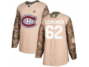 Montreal Canadiens #62 Artturi Lehkonen Camo Authentic Veterans Day Stitched NHL Jersey