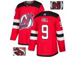 New Jersey Devils #9 Taylor Hall Red Home Authentic Fashion Gold Stitched NHL Jerse