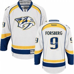 Nashville Predators #9 Filip Forsberg Authentic White Away NHL Jersey