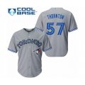 Toronto Blue Jays #57 Trent Thornton Authentic Grey Road Baseball Player Jersey