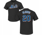 New York Mets #20 Pete Alonso Black Name & Number T-Shirt