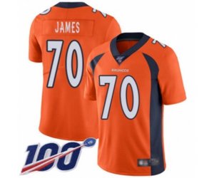 Denver Broncos #70 Ja\'Wuan James Orange Team Color Vapor Untouchable Limited Player 100th Season Football Jersey