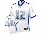 Indianapolis Colts #12 Andrew Luck Elite White Drift Fashion Football Jersey