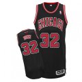 Adidas Chicago Bulls #32 Kris Dunn Authentic Black Alternate NBA Jersey