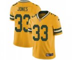 Green Bay Packers #33 Aaron Jones Limited Gold Rush Vapor Untouchable Football Jersey