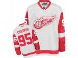 Detroit Red Wings #95 Dennis Cholowski Authentic White Away NHL Jersey