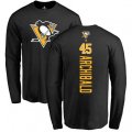 Pittsburgh Penguins #45 Josh Archibald Black Backer Long Sleeve T-Shirt
