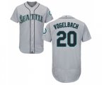 Seattle Mariners #20 Dan Vogelbach Grey Road Flex Base Authentic Collection Baseball Jersey